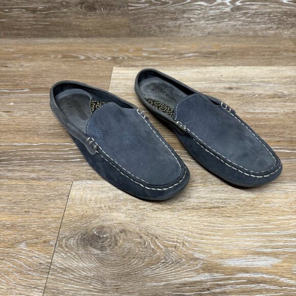 Soul of Africa Falax Tamaris Blue Leather Slip On Men's  Size 10 - Picture 6 of 6